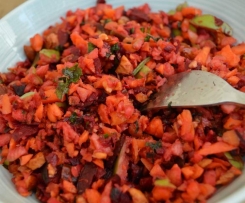 Beetroot Salad with Carrot, Apple, Coriander & Mint