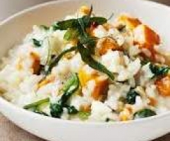 Roasted Pumpkin, Feta and Chicken Risotto 