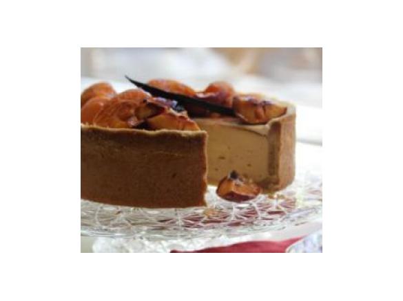 Vanilla Bean Cheesecake with Roasted Fruit