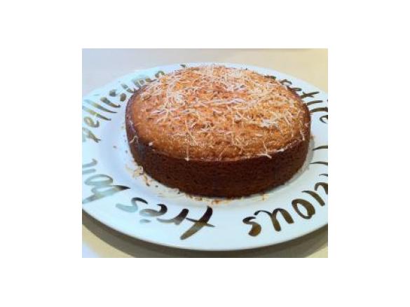 Lemon Coconut Cake with Lime Syrup