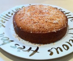 Lemon Coconut Cake with Lime Syrup