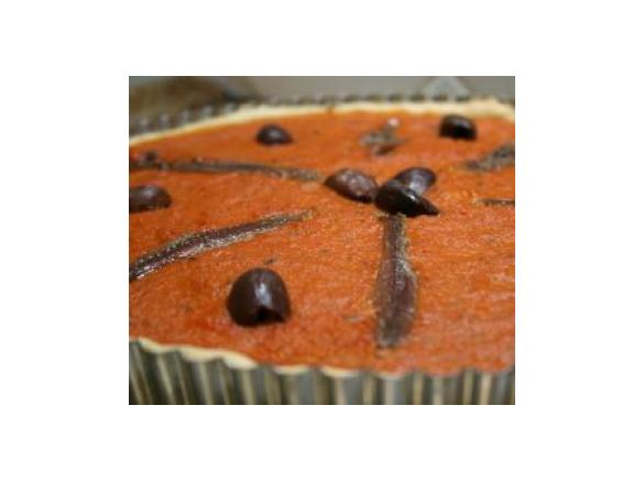 Kath's Tomato, Olive and Anchovy Tart