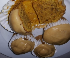 Pumpkin Cupcake with Ginger Icing