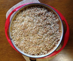 Hazelnut crumble topping