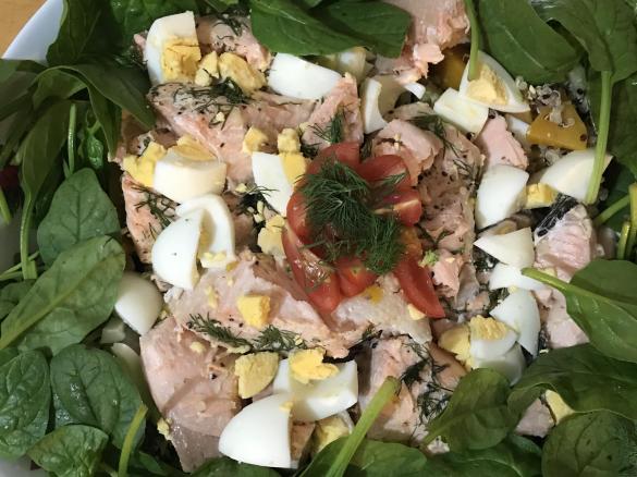 Quinoa and Salmon Pumpkin Salad