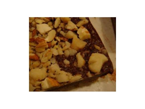 Raw Hazlenut Brownie Slice