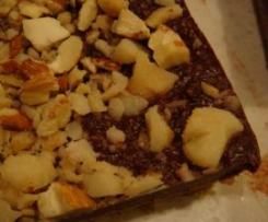 Raw Hazlenut Brownie Slice