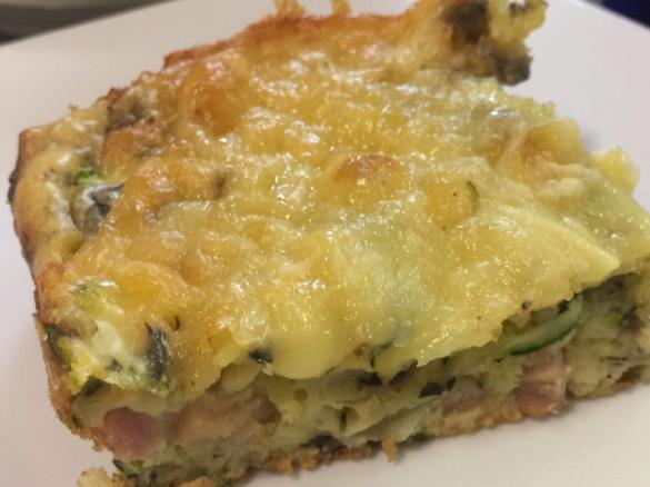Zucchini Mushroom & Bacon Slice