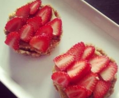Strawberry, Cashew and Coconut Cream Tart with Walnut Pastry