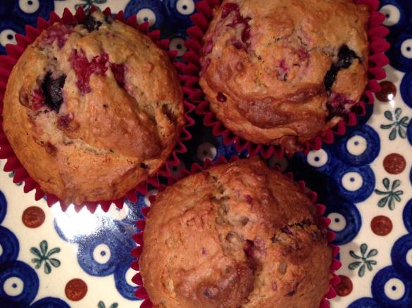 Banana & Berry Wholefood Muffins (based on a Jude Blereau recipe)