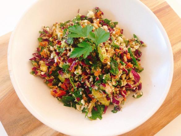 RAW RAINBOW SALAD with Tuna