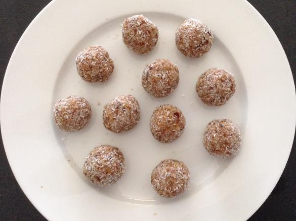Protein balls- using left overs from almond milk!