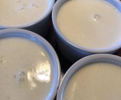 Coconut Panna Cotta with tropical salsa