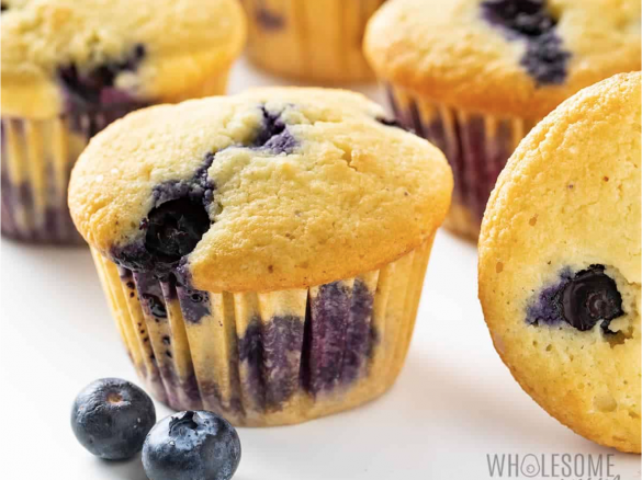 Keto Low Carb Paleo Blueberry Muffins