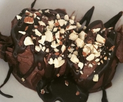 RAW Double choc banana Ice-cream sundae