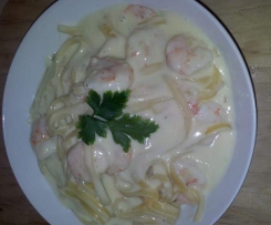 Seriously Creamy Garlic Prawns 