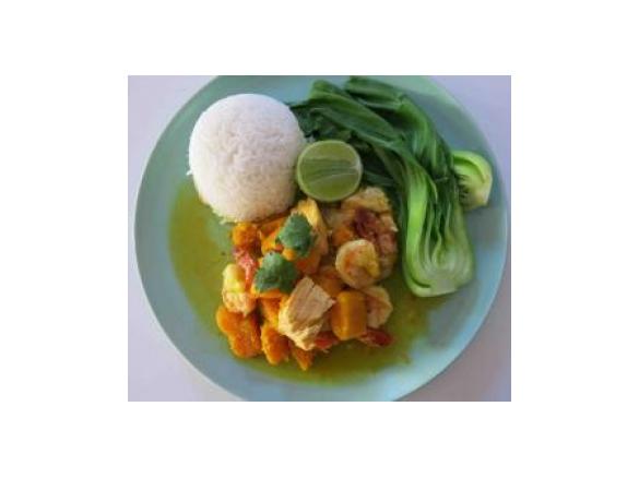 Golden Thai Pumpkin and Seafood Curry