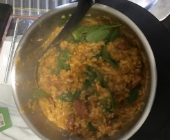 Creamy chorizo risotto 