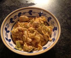 Creamy chicken and bacon pasta with sundried tomatoes