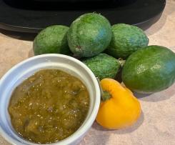 Feijoa, ginger and Chilli jam
