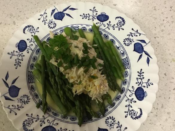 HCG or Keto Chicken with orange sauce and asparagus