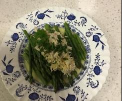 HCG or Keto Chicken with orange sauce and asparagus