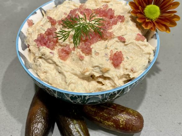 Red Salmon, Dill and Finger Lime Dip