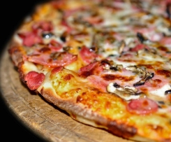 Charlie's thin pizza base