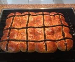 CHEESY VEGEMITE HOT CROSS BUNS
