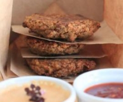 Oatey Burgers with Chilli Lime Dipping Sauce