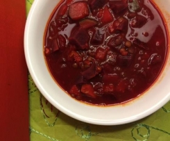 Ruby Red Beetroot Lentil Soup