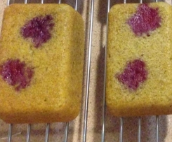 Mini Banana & Raspberry Bread Loaves