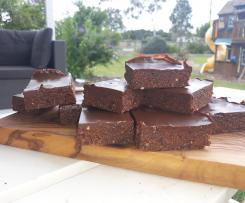 Healthy chocolate weetix slice