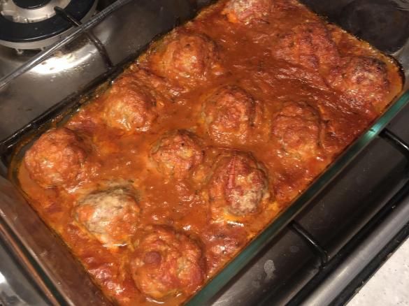 Meatballs & sauce - oven cooked