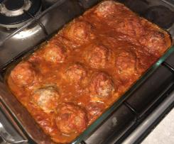Meatballs & sauce - oven cooked