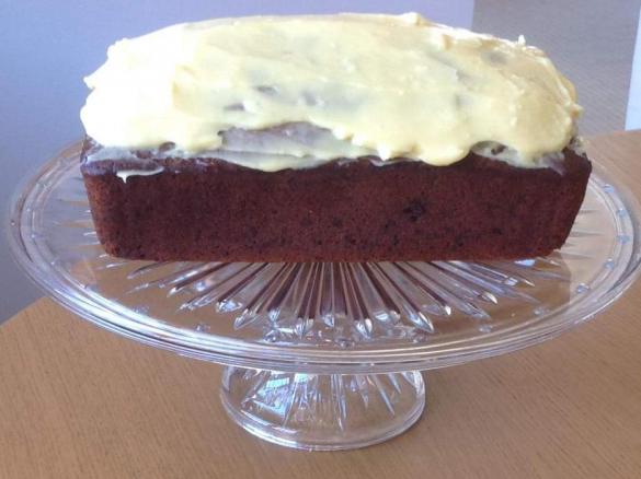 Banana & Chocolate Cake with Cream Cheese Icing