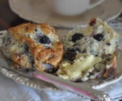 Blueberry and White Chocolate Scones