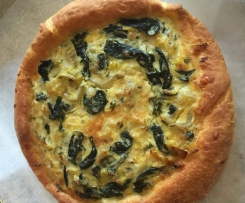 Leek, silverbeet & Gruyere tart