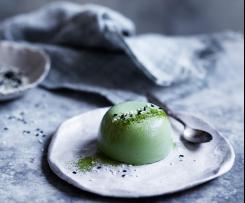 Coconut matcha panna cotta