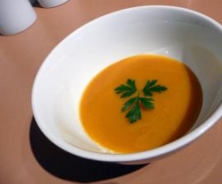 Fat free delicious Pumpkin, Carrot and Broccoli/Cauliflower soup