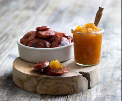 Spiced pear jam and chorizo