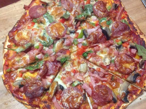 Easy pizza dough with garlic and rosemary