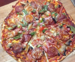 Easy pizza dough with garlic and rosemary