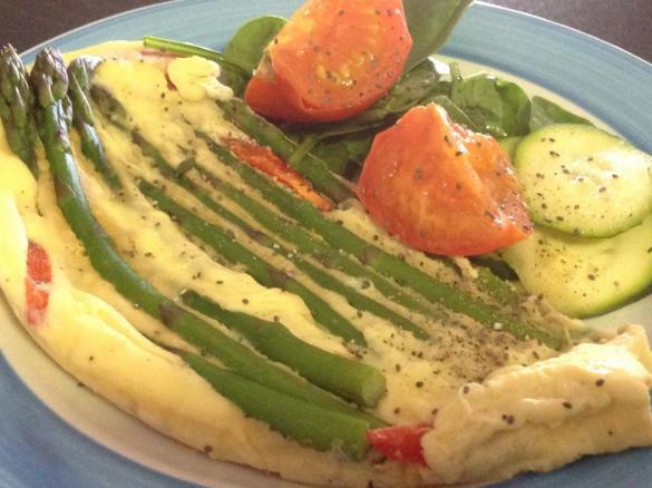 Breakfast asparagus frittata 