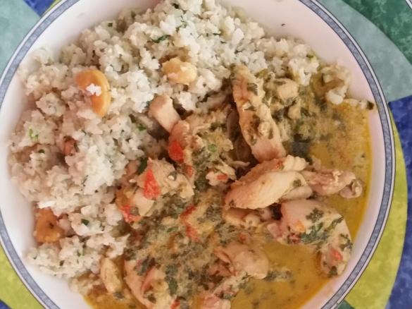 Coconut Cashew Cauliflower Rice