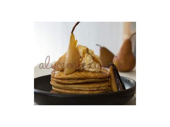 Honey poached pears with honeyed ricotta 