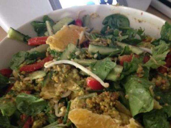 Summer Salad with Toasted Pistachio Dressing