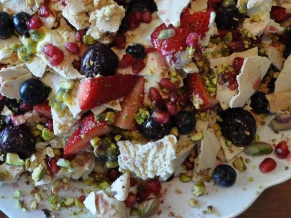 Persian Pavlova (Deconstructed)