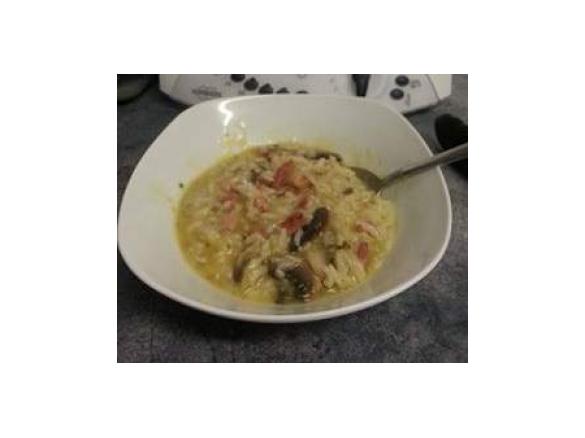 Salami, Bacon and Mushroom Risotto