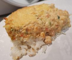 Salmon Mornay with rice